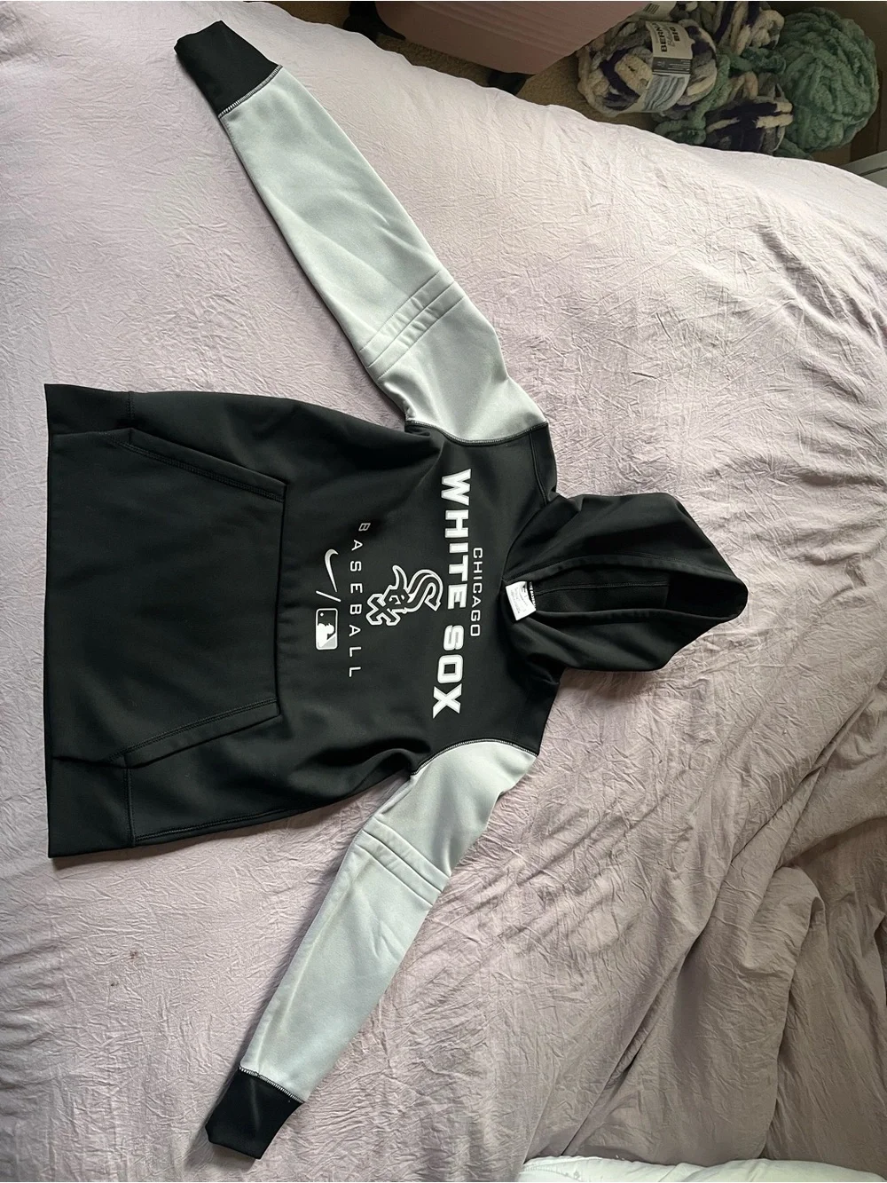 Nike Chicago White Sox Pullover Hoodie - Black & White